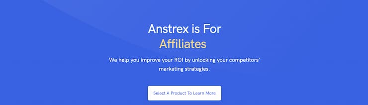 Anstrex homepage - best affiliate marketing spy tools