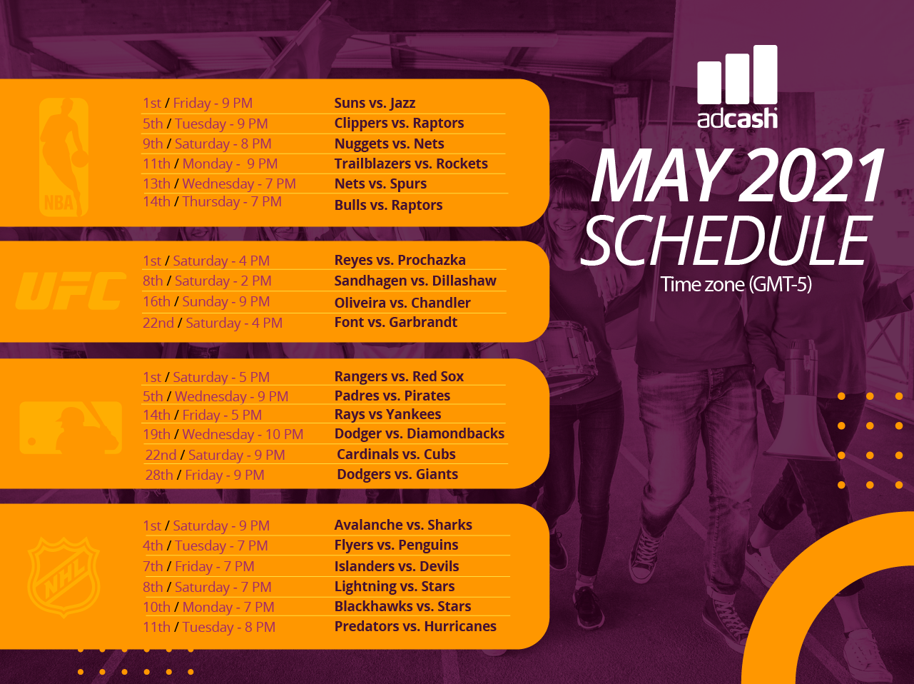 May 2021 - Sporting Fixtures