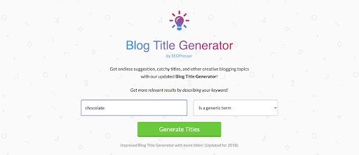 SEOPressor blog title generator - blog topic ideas 