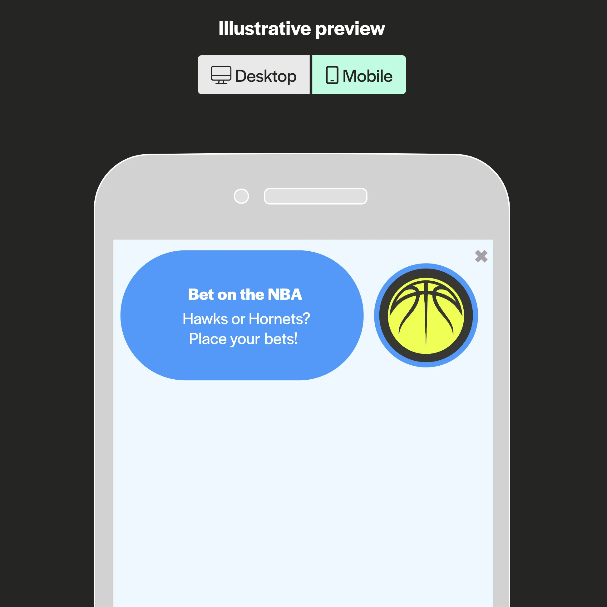 In-Page push Example NBA