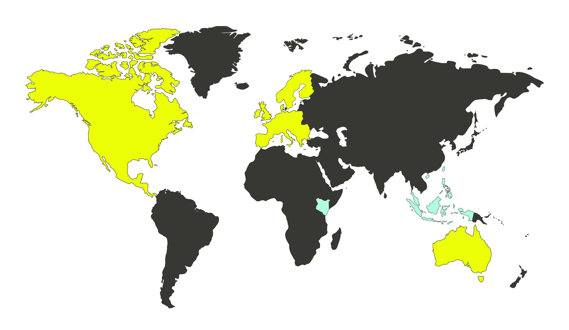 WRC 2026 Season regions to target by GEOs highlighted on the world map