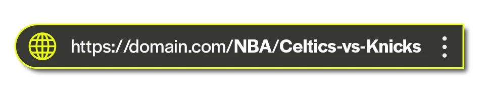 An example of a URL using NBA-relevant keywords 
