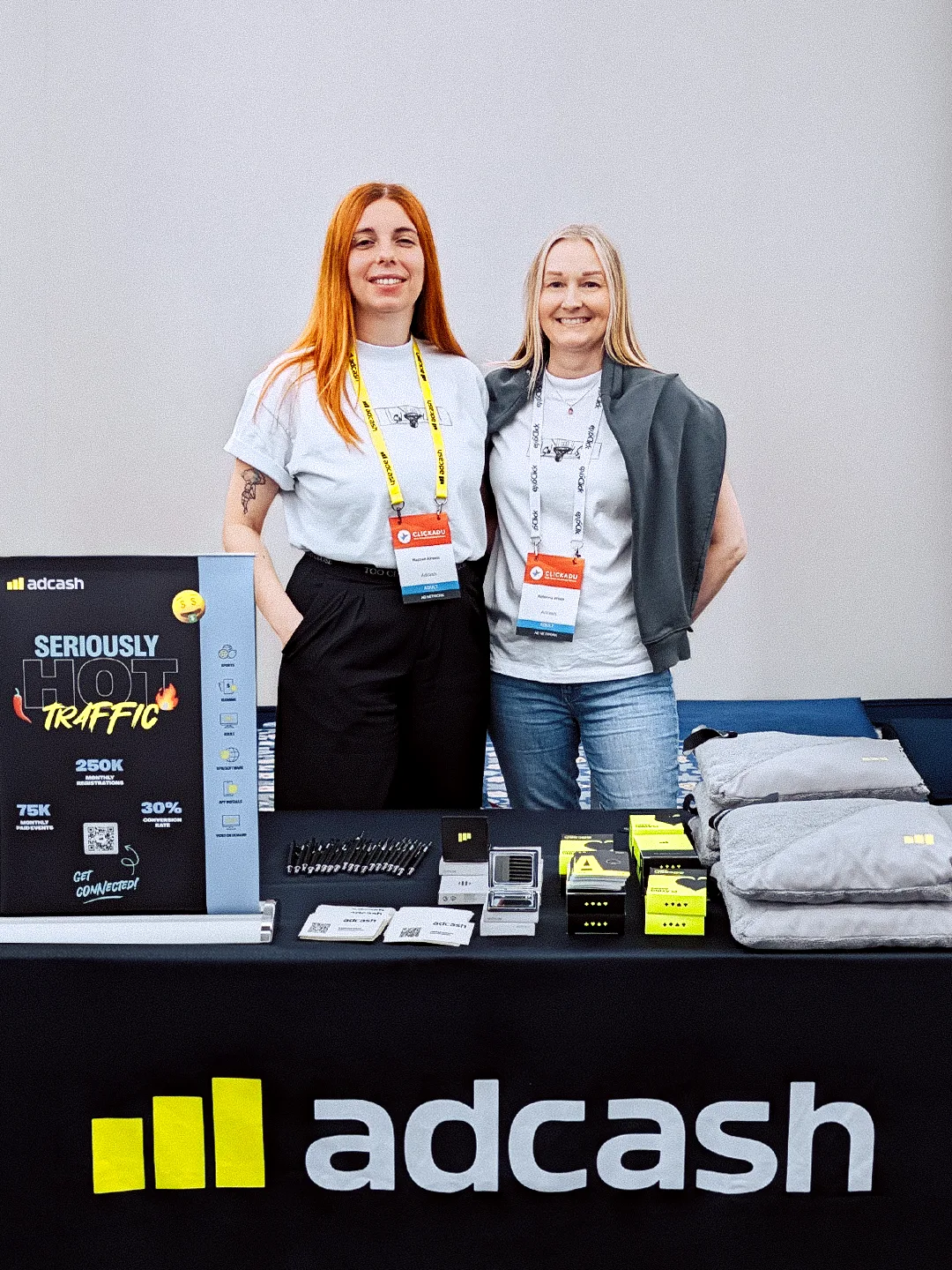 Rezzan and Katerina at the booth at TES Marbella 2026