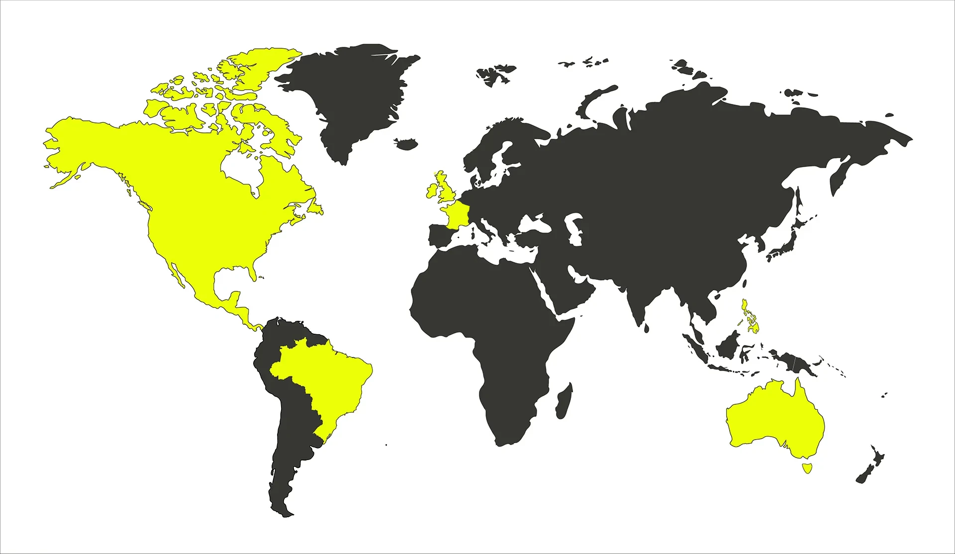 Map highlighting countries with high NBA-related traffic