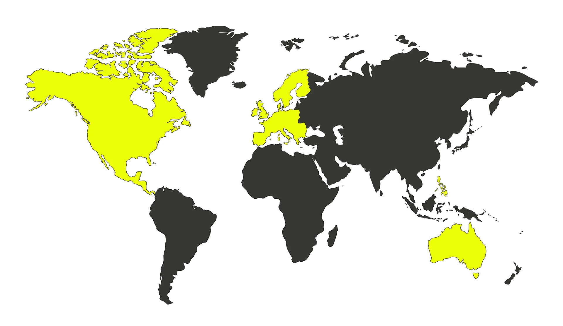 Top geotargeting locations on world map for NCAA college basketball