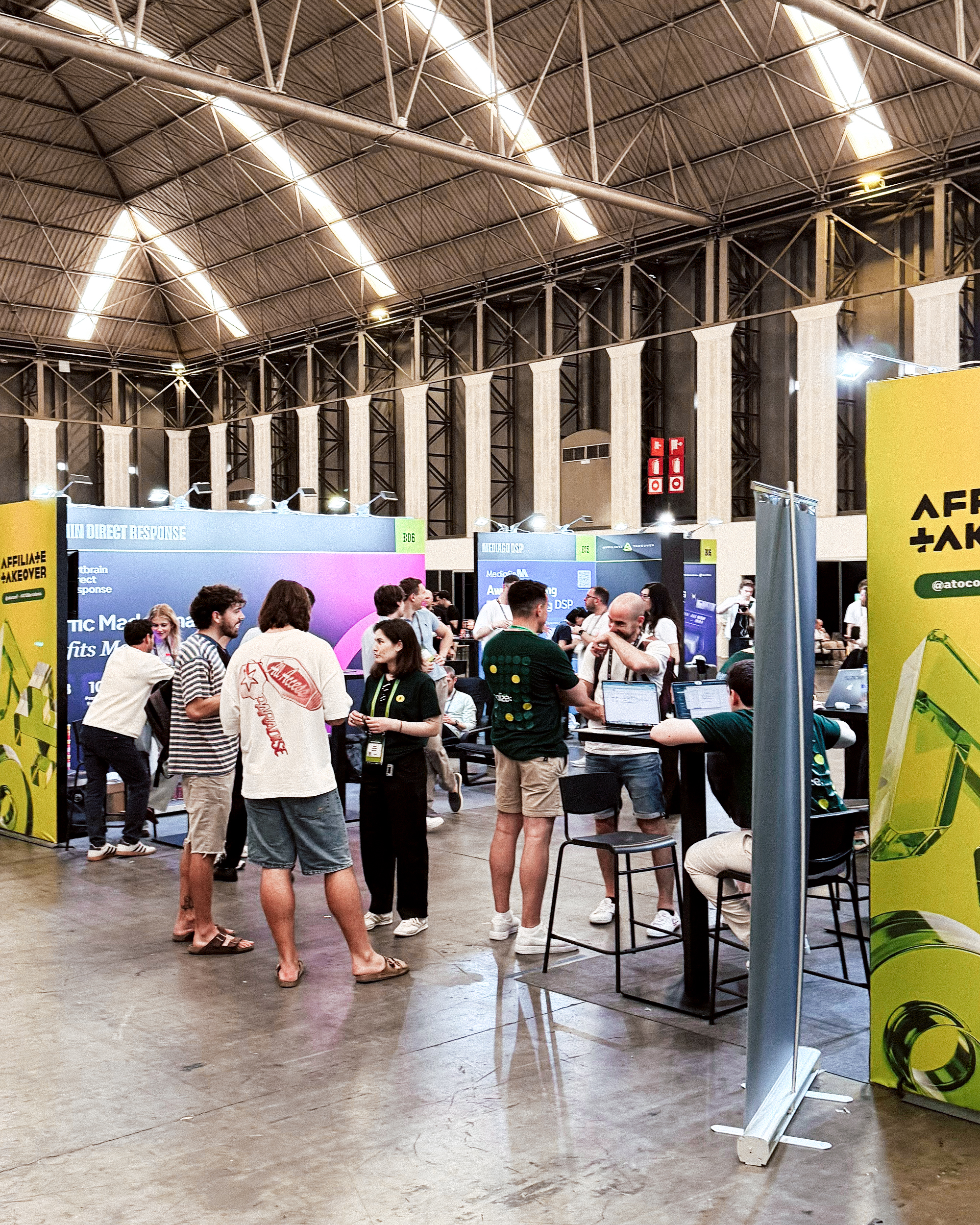 People networking at Affiliate Takeover Barcelona conference hall
