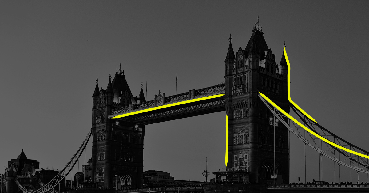 Black and White image of Tower Bridge