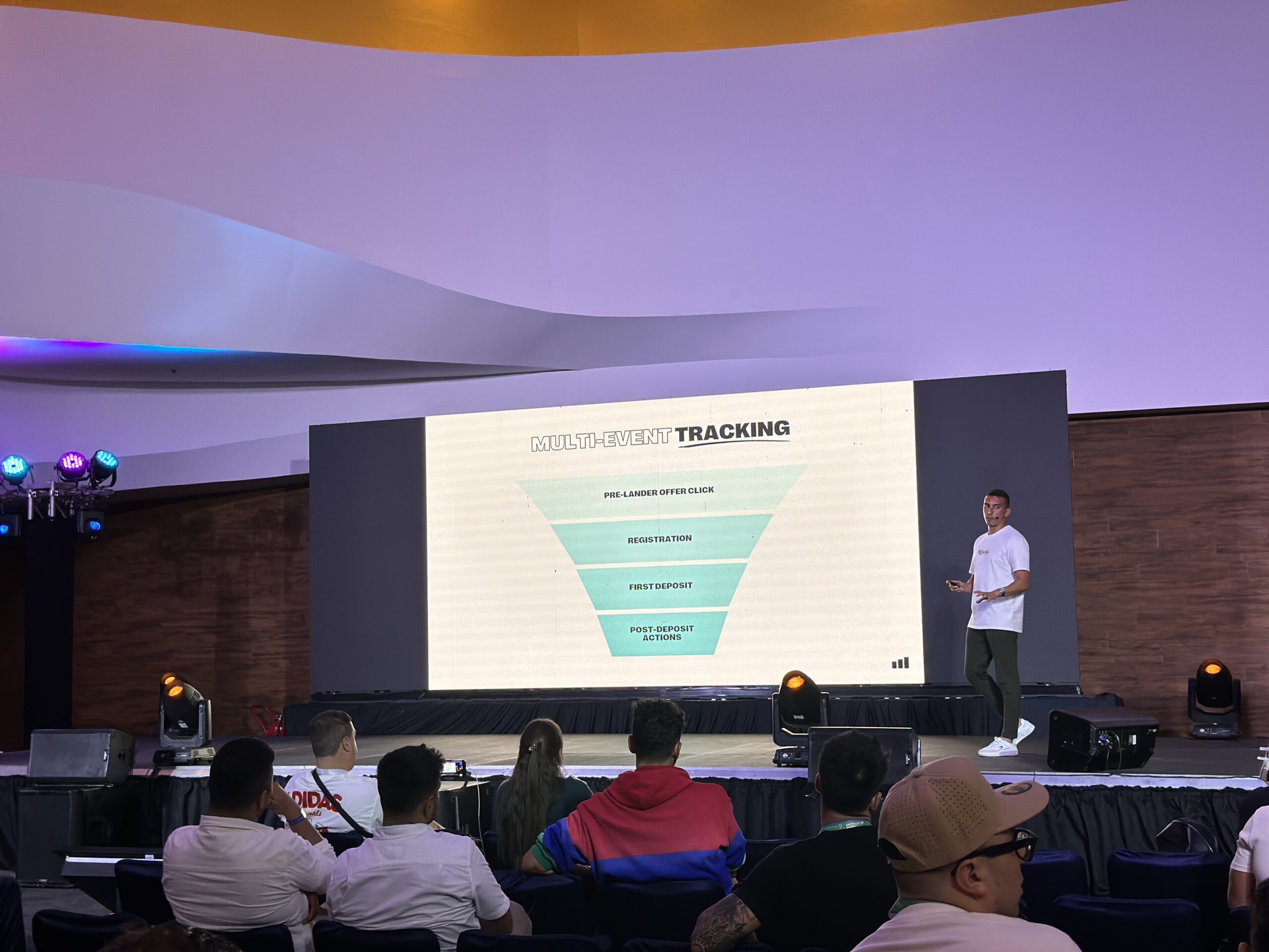 Marouan talking at Affiliate World Americas 2026
