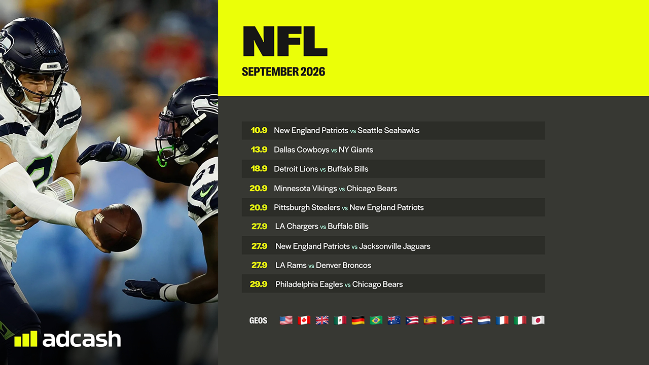 NFL Advertising 2026 Key dates for september