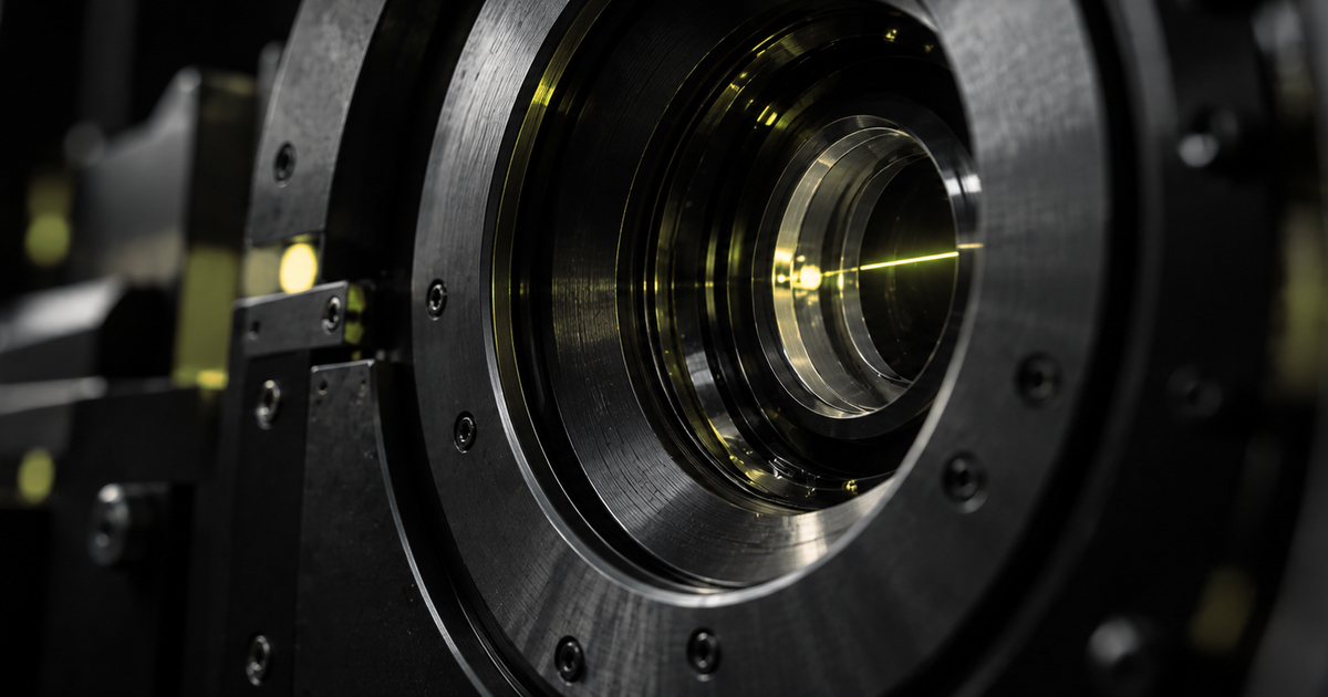 mechanical circular mechanism with a yellow light