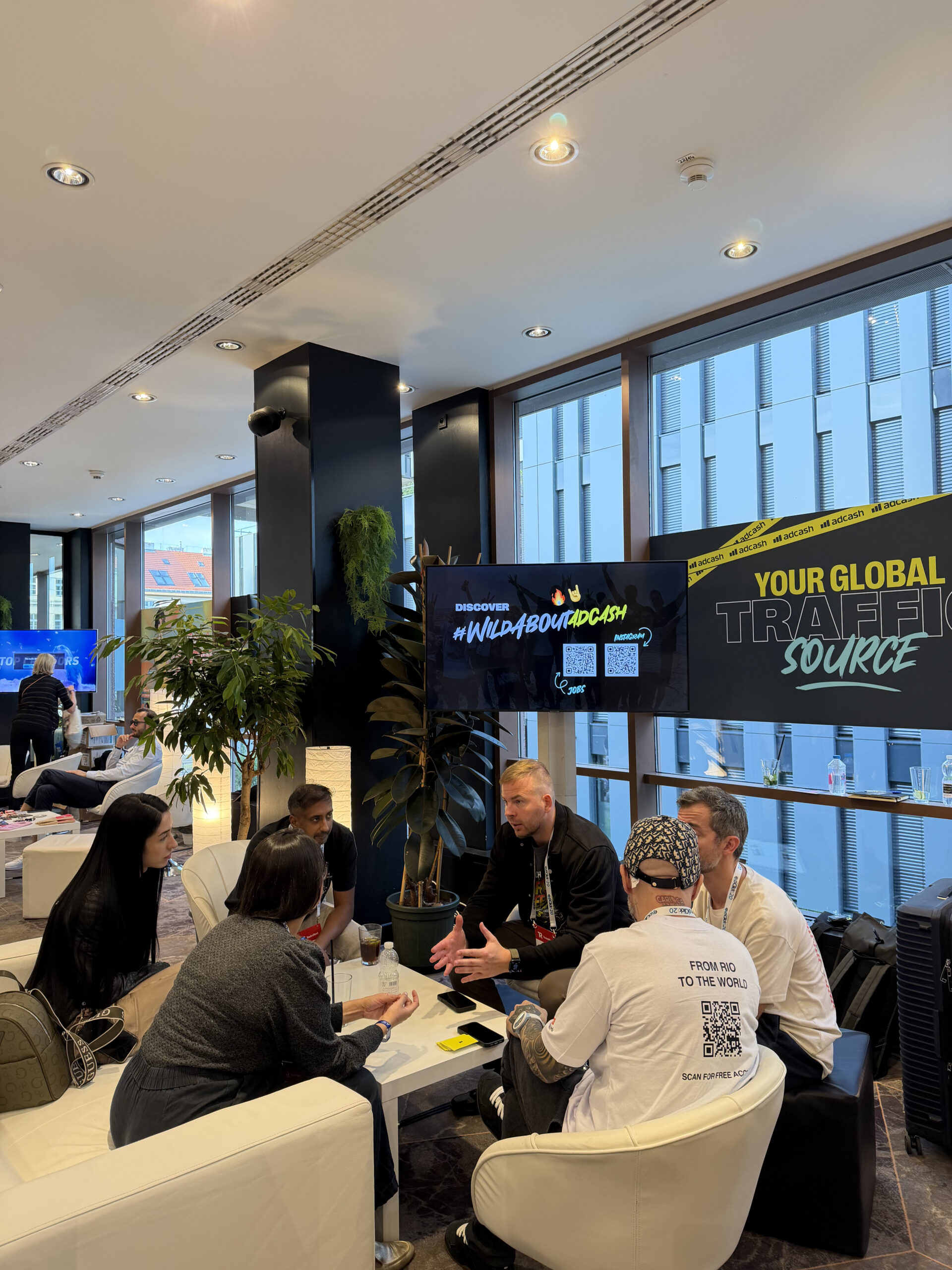 The Adcash team networking at TES Prague 2026